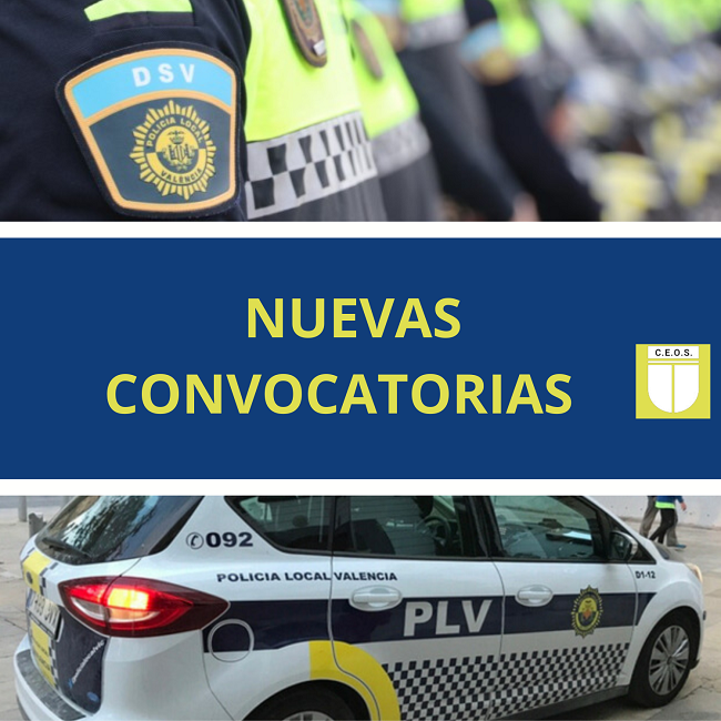 POLICÍA LOCAL PLAZAS CONVOCADAS VINARÒS, BOCAIRENT