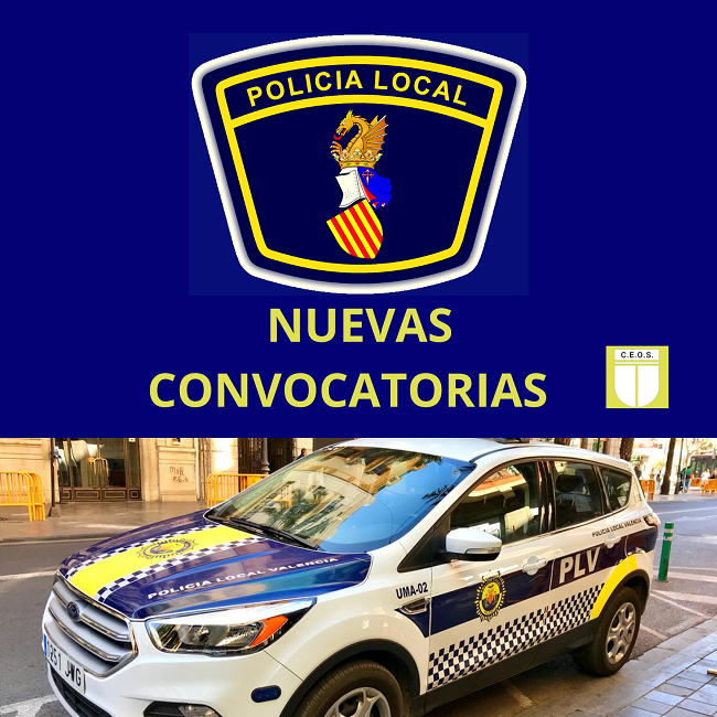 POLICÍA LOCAL PLAZAS CONVOCADAS QUATRETONDA, ALGORFA, L´ALFÀS DEL PI, LOS MONTESINOS, CATARROJA