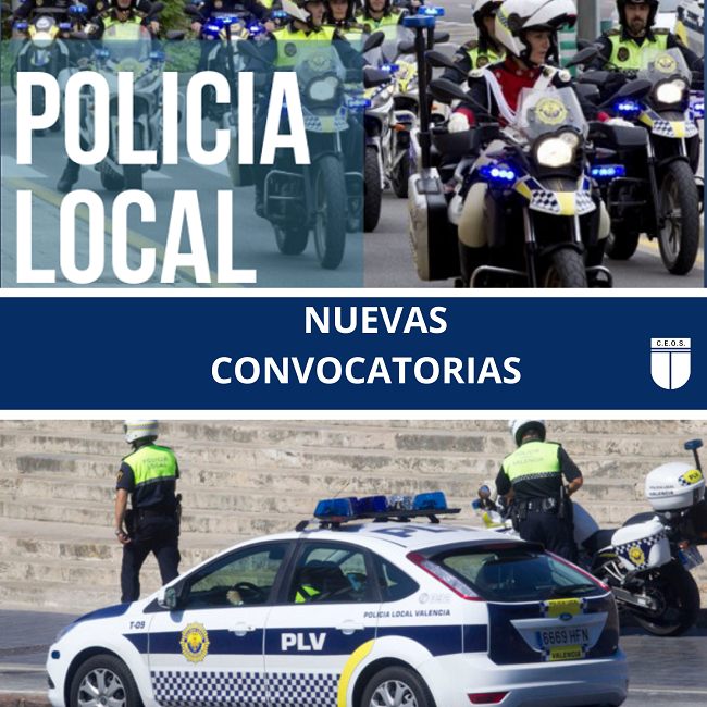 POLICÍA LOCAL PLAZAS CONVOCADAS:  NÁQUERA; PICANYA