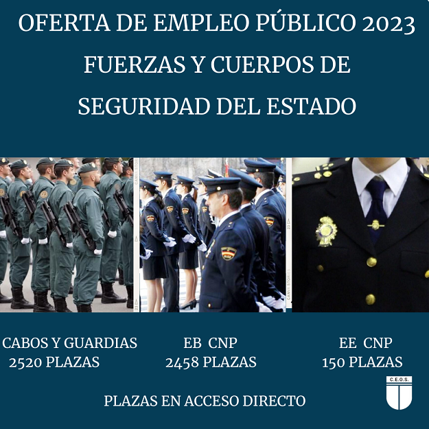 OFERTA DE EMPLEO PÚBLICO 2023 GUARDIA CIVIL Y POLICÍA NACIONAL